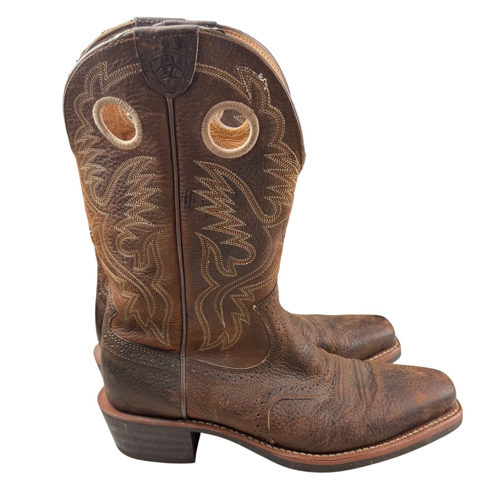 Ariat Mens Heritage Roughstock Western Boots 10002227 Brown Leather 10D